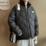 New American winter trend cardigan jacket for men and women loose fitting stand up collar warm and personalized casual top y2k