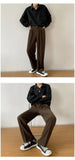 Casual Pants Men Simple Japanese Solid Loose Formal Baggy Streetwear Leisure All-match Office Clothing Fashion Trousers Classic