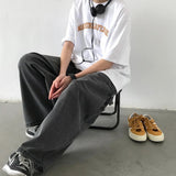 Streetwear Multi-pocket Jeans Loose Plus Size 5XL Wide Leg Pants Japanese Harajuku Casual Denim Trousers Men Clothing
