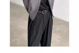 Black Short Autumn Suit Jacket Male College Preppy Wearing American Baseball Uniforms with High-end Shoulder Pad Jacket Chic