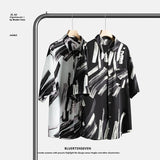 Slim Fit Printed Shirt Men Comfortable Trendy Fashion Youth Casual Stylish Top 2025 New Hot Sale Modern Print Shirt short sleeve