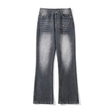 Summer New Fashion Men's Jeans Lightning Pattern Male Straight Male Denim Pants 2025 Casual Men Clothing Trend
