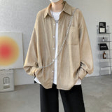 High Quality Long Sleeve Ice Silk Shirts Men Loose Daily Casual Single Breasted Popular Streetwear Male Spring Autumn Harajuku