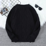 New\Japanese Style Round Neck Couple Sweater Plain Weave Style Casual Versatile Trendyy Men's Long-Sleeved Sweater Top