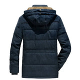 Men Outdoor Jacket Men New Hat Windbreakers Parka Waterproof Fleece Hooded Men's Coats Men's Leisure Velvet Thick Warm Coat
