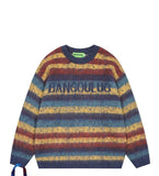 American street personality gradient letter round neck sweater for men and women in autumn and winter lazy style couple knitted