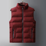 Casual Coat Men down Cotton Warm Thicken Waistcoat thick gilet Men Vest Windproof Vest Men Jacket Sleeveless Vest Winter Jacket