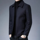 Coat Stuff Mens Jackets New Brand Casual Lapel Autumn Winter Men Clothing Fashion Solid High Quality Classic Daddy Clothes