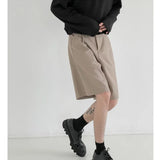 Summer Suit Shorts Men Fashion Social Mens Dress Shorts Korean Loose Straight Casual Shorts Mens Office Formal Shorts M-2XL