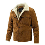 Fashion Winter New Men's Corduroy Plush Jacket Casual Jacket Trend Men's Clothing Men Outwear