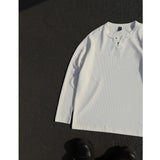 Autumn White Long Sleeved T-shirt Men Fashion Black V-neck T-shirt Men Japanese Streetwear Hip-hop Loose Plaid T Shirt Mens Top