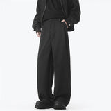Black Casual Pants Men Fashion Oversized Wide Leg Pants Men Streetwear Korean Loose Straight Pants Mens Baggy Beige Trousers