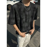 Men Loose Fit Tie Dye Short Sleeve Round Neck T-Shirt Summer Fashion Casual Streetwear Soft Breathable Oversized Tee Comfy Y2K