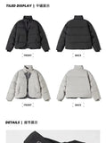 Korean street trend men and women retro personality fake two piece design couple winter loose thick casual jacket top harajuku