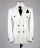 Men's Double Breasted Blazer and Trousers Sets Formal Pantsuits Evening Wedding Tuxedo Solid Color New Style 2 Pcs Customized