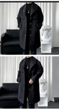 2025 New Autumn Trench Men's Fashion Overcoat for Male Long Windbreaker Korean Streetwear Men Quality Outerwear Clothing