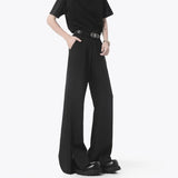 Summer Brown Suit Pants Men Fashion Society Mens Black Dress Pants Korean Loose Straight Pants Mens Office Formal Trousers