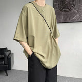 Men Summer Buttons Decor T shirt Hip Hop Streetwear Fashion T-Shirts Oversized Top Tees Mens Casual O-Neck Half Sleeve T Shirt
