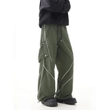 Summer Lightweight Trousers Mens Straight loose Fishing Pants Tidal line Outdoor Hiking Nylon Quick Dry Casual Work Trousers