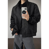 Stand Jacket mens dproof Lightweight Thin Short Biker Style Motorcycle Jacket Solid Classic Autumn coat fall  Fashion Casual