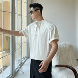 Soft Texture Male T-shirt Short Sleeved loose Fit Pullover Simple Solid Color Casual Male Top Summer New Fashion