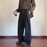 Black Suit Pants Men Fashion Society Mens Dress Pants Korean Casual Wide Leg Pants Mens Office Formal Trousers Large Size 5XL