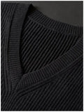 New Popular Preppy Style Men Sweater Vest Casual Knitted Streetwear Solid Color V Neck Waistcoat Leisure High Quality Knitwear