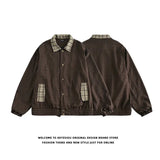Japanese Spring Autumn Retro Plaid Jacket Korean Men's Women's College Loose Coat Casual Versatile Couple's Preppy Jacket Chic
