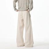 Apricot Black Suit Pants Men Society Mens Dress Pants Korean Loose Wide Leg Pants Mens Office Formal Trousers Large Size 4XL