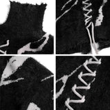 Turtleneck Sweaters Men Winter Lace-up Design Thicken Warm Pullovers Vintage Slouchy Streetwear Japanese Style Soft Personality