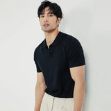 T-shirts Men Simple Casual Short Sleeve Fashion Korean Style Daily All-match Chic Turn-down Collar Handsome Charming Students