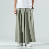 Thin Ice Silk Casual Pants Loose-fit Trendy Bell Bottoms Baggy Designer Clothes Man Harajuku Essentials Cargo Pants