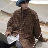 Plaid Shirts Men Autumn Handsome Casual Youthful Popular Long Sleeve All-match High Street Korean Style Hipster Males Clothing
