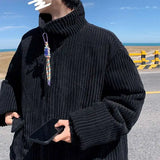 Korean style autumn and winter men and women trendy personalized corduroy jacket for couples loose retro Harajuku casual top y2k
