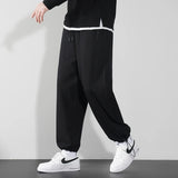 Elegant Fashion Harajuku Slim Fit Ropa Hombre Loose All Match Sport Casual Pants Solid Pockets Straight Cylinder Leggings