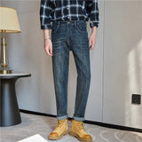 Spring Jeans Men's High quality Classic Slim Straight Trousers Fashion Stretch Cotton Casual Denim Pants Brand Clothes