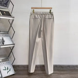 Autumn Men's Suit Pants Hong Kong Style Ins Trendy Straight-leg Slimming Cropped Pants Casual Trendy Draped Western Trousers