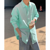 Spring Cotton Long Sleeved Shirt Men Society Mens Black Dress Shirt Korean Loose Casual White Shirt Mens Office Formal Shirts