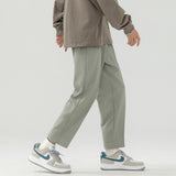 Summer Suit Pants Men Fashion Society Mens Black Dress Pants Korean Loose Straight Casual Pants Mens Office Formal Trousers