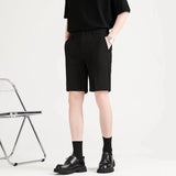 New Summer Men's Casaul Suit Shorts Light Luxury Leisure Non-ironing Straight Korean Style Slim-fit Button-down Pants M-3XL 2025