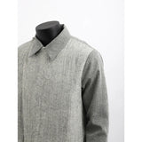 Men Jacket Lapel Collar Faux Two Layer Diagonal Placket 2024 Trendy Outwear Casual Urban Streetwear Host Apparel Stage Clothing