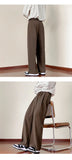 New Fashion Male Suit Pants Light Luxury Draped Cropped Button-down Business Casual Pants Premium Slim-fit Elegant Dress Trouser