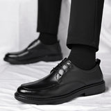 genuine leather fashionable casual men's classic business Oxford shoes versatile men's shoes wedding retro leather shoes