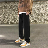 Spring Autumn New Fashion Solid Color Button Thin Men's Clothing Trend Korean Temperament Simplicity Youth Loose Straight Pants