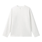 Black Long Sleeved T-shirt Men Oversized Fashion White V-neck T Shirt Men Streetwear Korean Loose Pullover T Shirt Mens Top