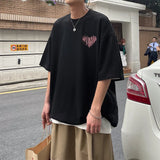Men's Cotton Fashion T-shirt Funny Mens Summer Tshirts Oversized Tee Shirts 3XL Casual T Shirt Black For Man Streetwear