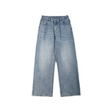 Men New Summer Baggy Jeans Male Fashion Straight Wide Leg Casual Wash Denim Trousers High Street Hot Sale Loose Trousers