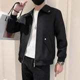 Spring Autumn KPOP Fashion Style Harajuku Slim Fit Tops Loose Casual All Match Korean Style Outerwear Zipper Long Sleeve Jacket