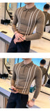 Men's Jersey Luxury Polo Neck Zipper Knit Sweater Casual Fashion Solid Color Long Sleeve Pullover Premium Quality Knitwear M-3XL