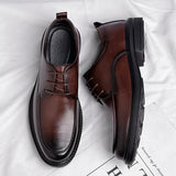 genuine leather fashionable casual men's classic business Oxford shoes versatile men's shoes wedding retro leather shoes